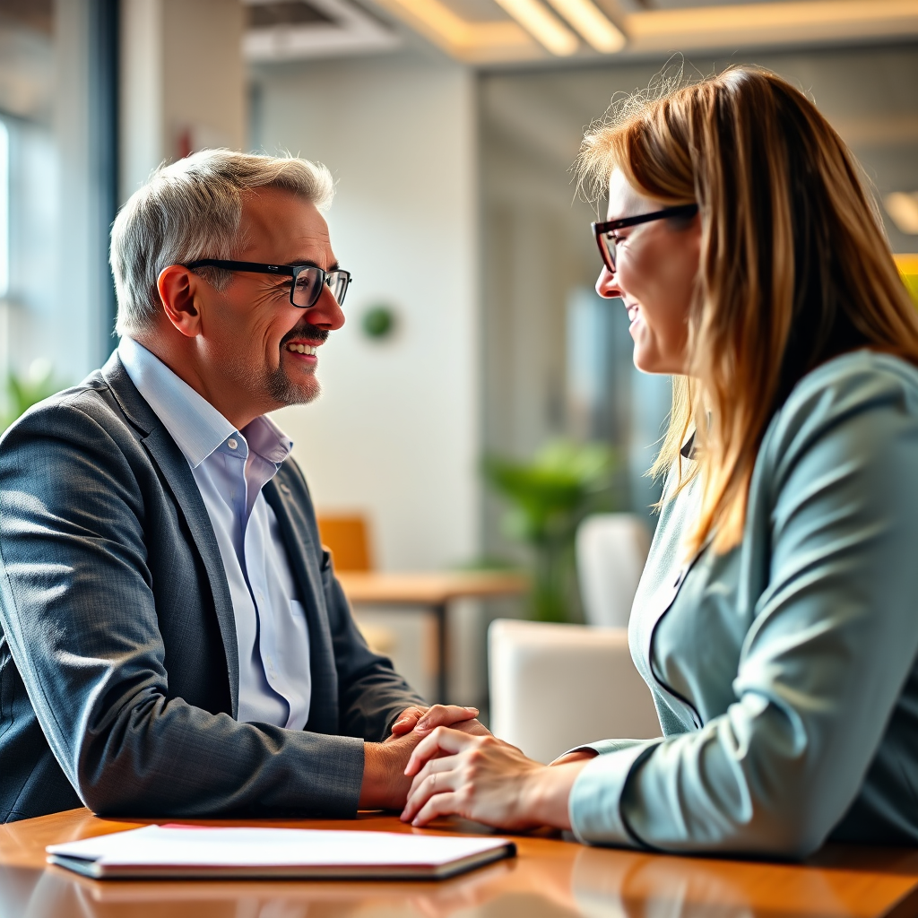 Consultant advising a client